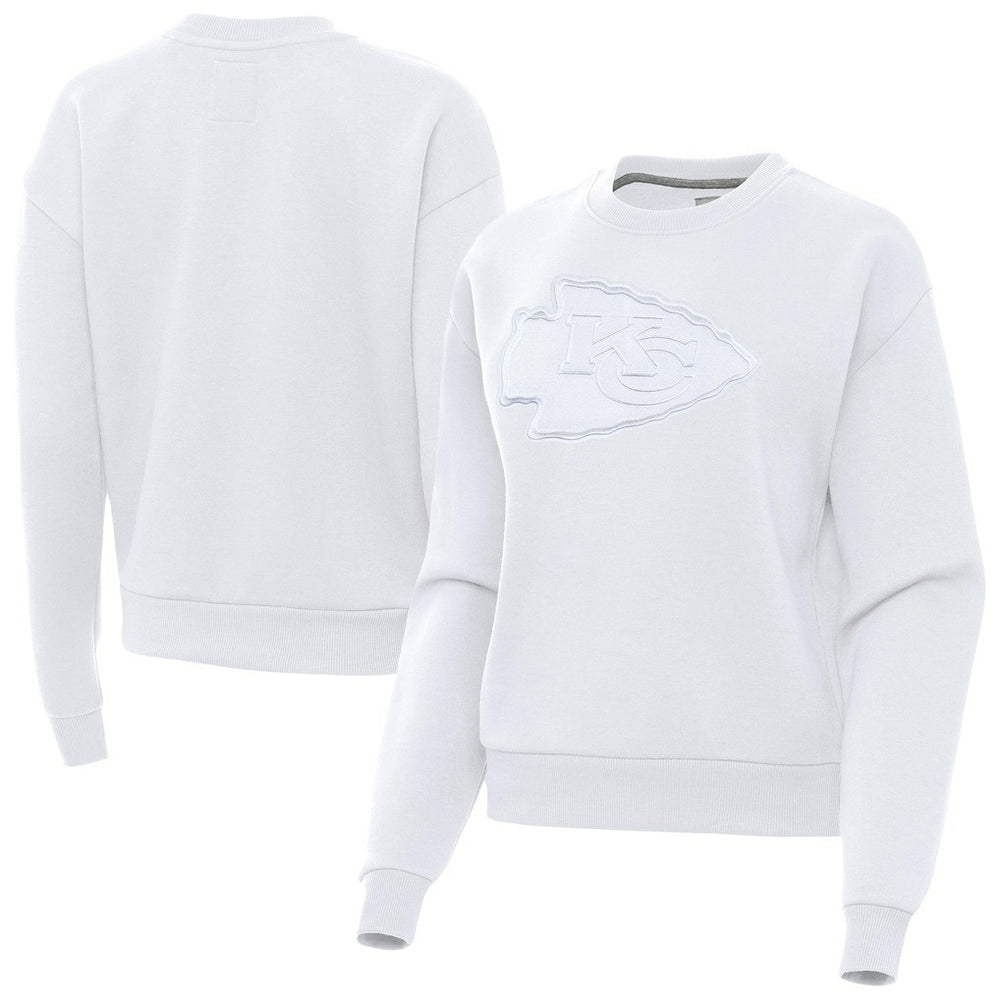 Kansas City Chiefs Antigua Women's Victory Pullover Sweatshirt - White Pullover