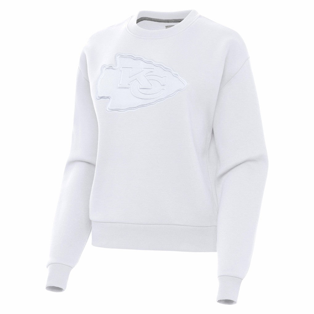 Kansas City Chiefs Antigua Women's Victory Pullover Sweatshirt - White Pullover
