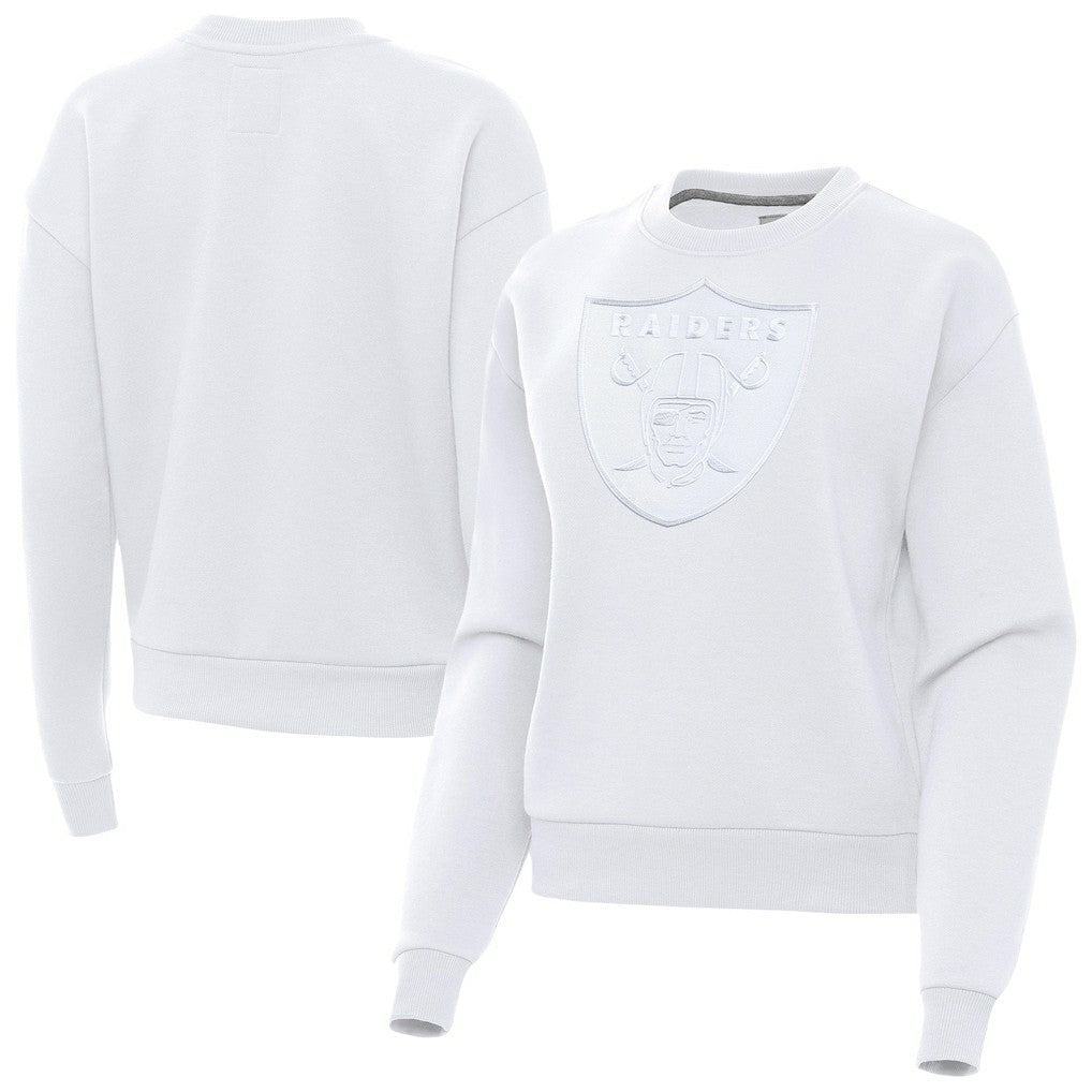 Las Vegas Raiders Antigua Women's Victory Pullover Sweatshirt - White Pullover