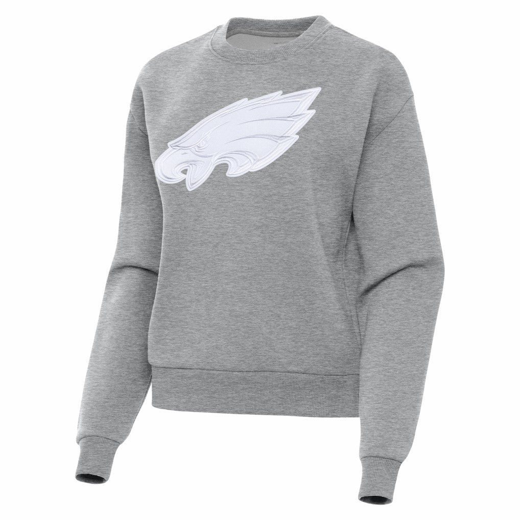 Philadelphia Eagles Antigua Women's Victory Pullover Sweatshirt - Heather Gray Pullover