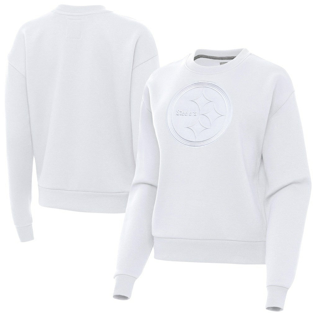 Pittsburgh Steelers Antigua Women's Victory Pullover Sweatshirt - White Pullover