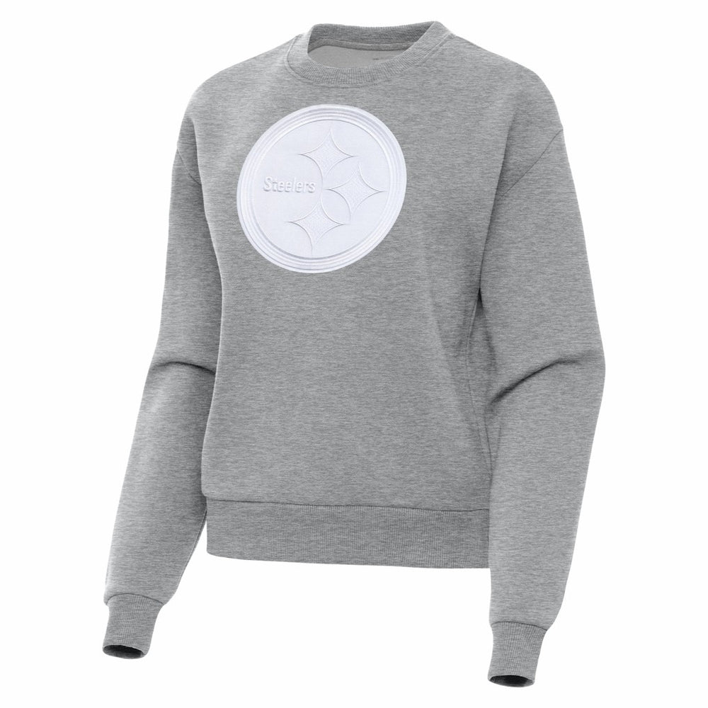 Pittsburgh Steelers Antigua Women's Victory Pullover Sweatshirt - Heather Gray Pullover
