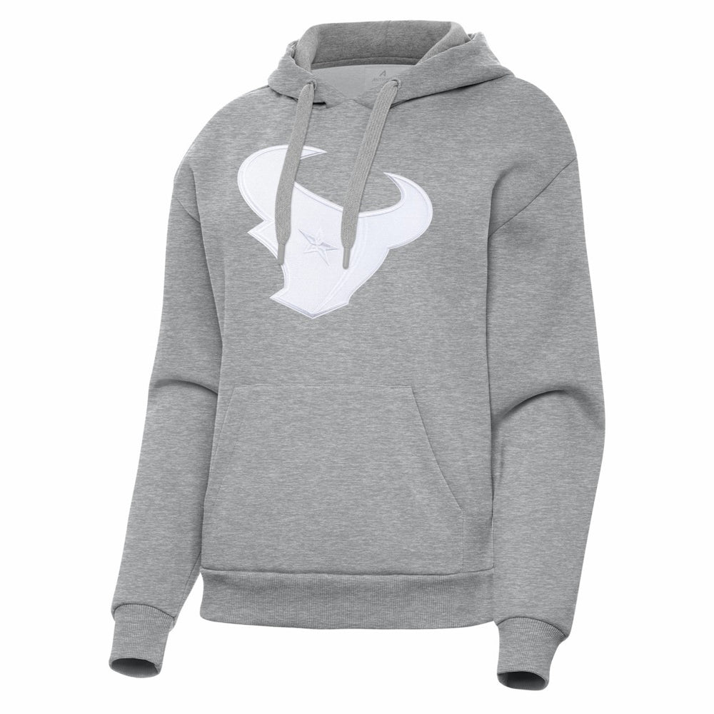 Houston Texans Antigua Women's Victory Pullover Hoodie - Heather Gray Hoodies
