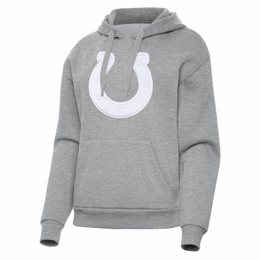 Indianapolis Colts Antigua Women's Victory Pullover Hoodie - Heather Gray Hoodies