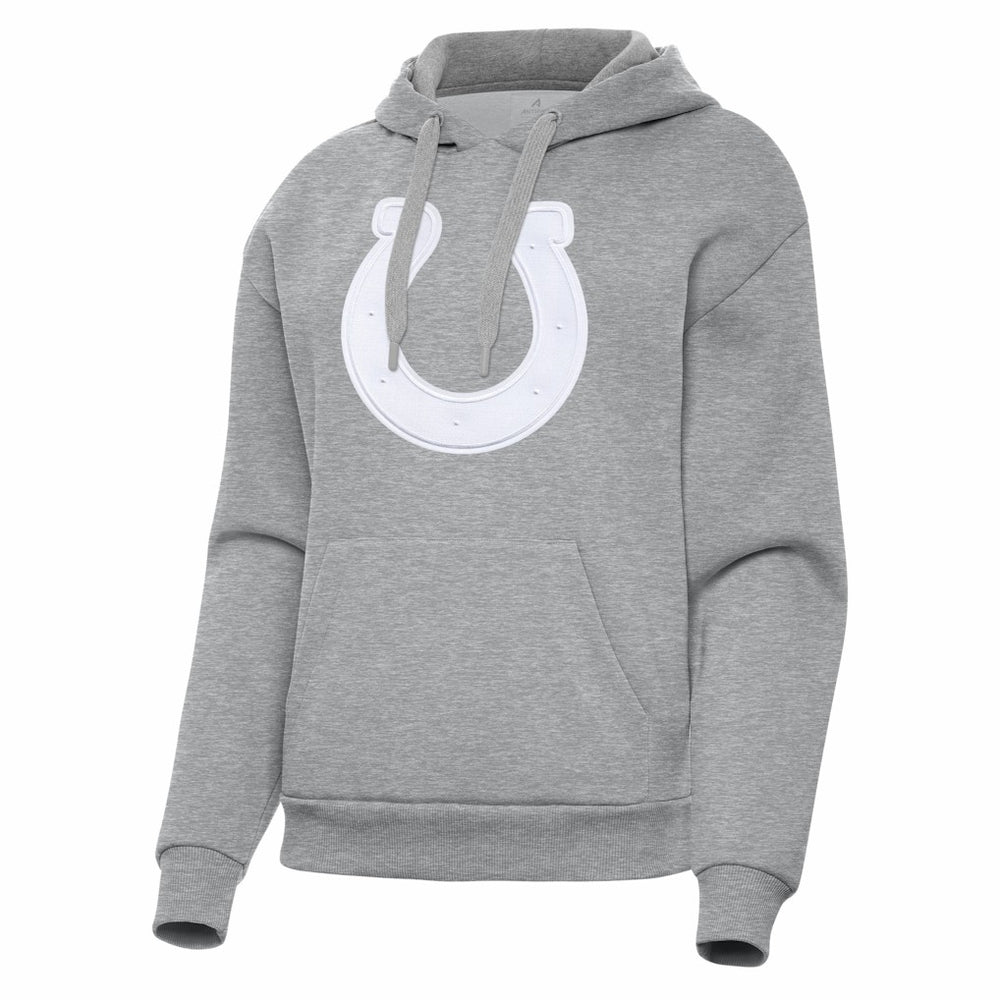 Indianapolis Colts Antigua Women's Victory Pullover Hoodie - Heather Gray Hoodies