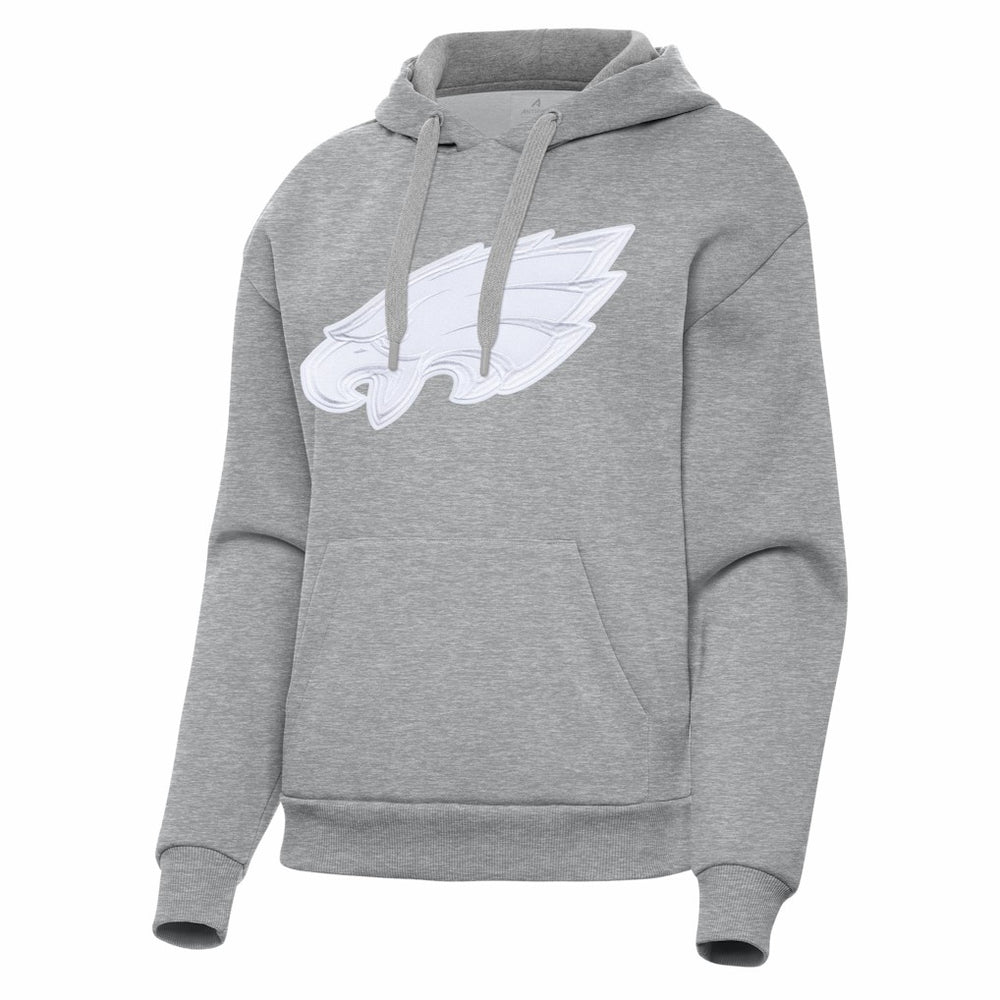 Philadelphia Eagles Antigua Women's Victory Pullover Hoodie - Heather Gray Hoodies
