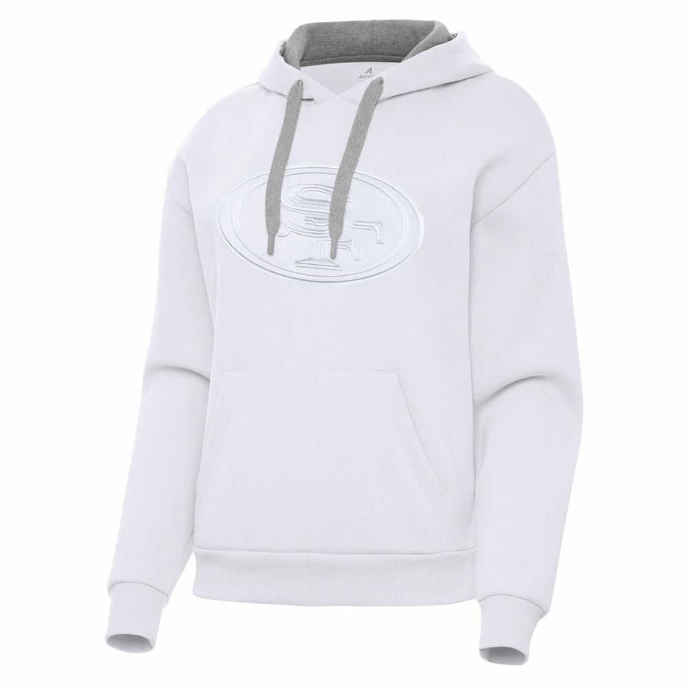 San Francisco 49ers Antigua Women's Victory Pullover Hoodie - White Hoodies