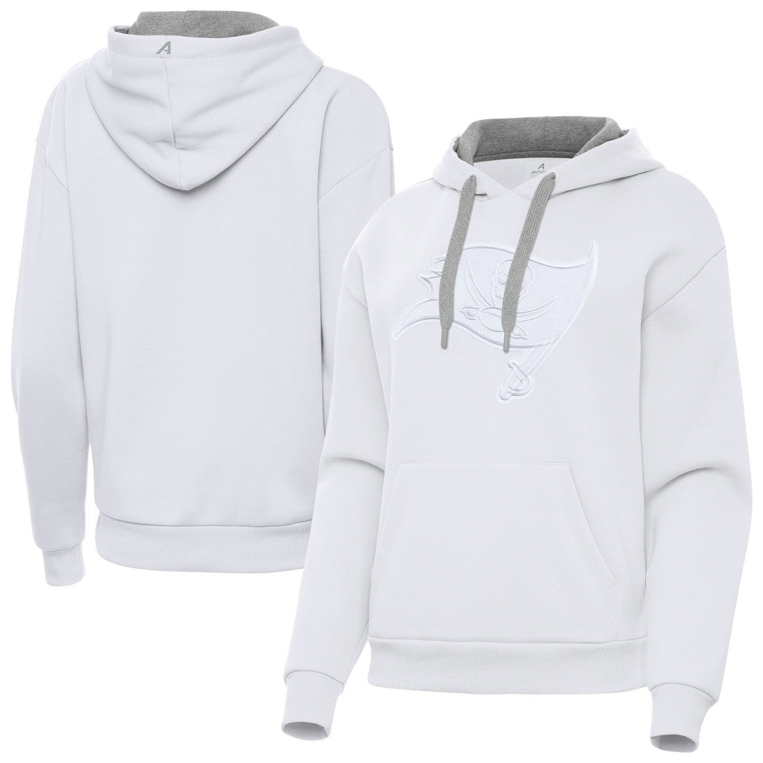 Tampa Bay Buccaneers Antigua Women's Victory Pullover Hoodie - White Hoodies