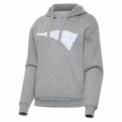 New England Patriots Antigua Women's Victory Pullover Hoodie - Heather Gray Hoodies