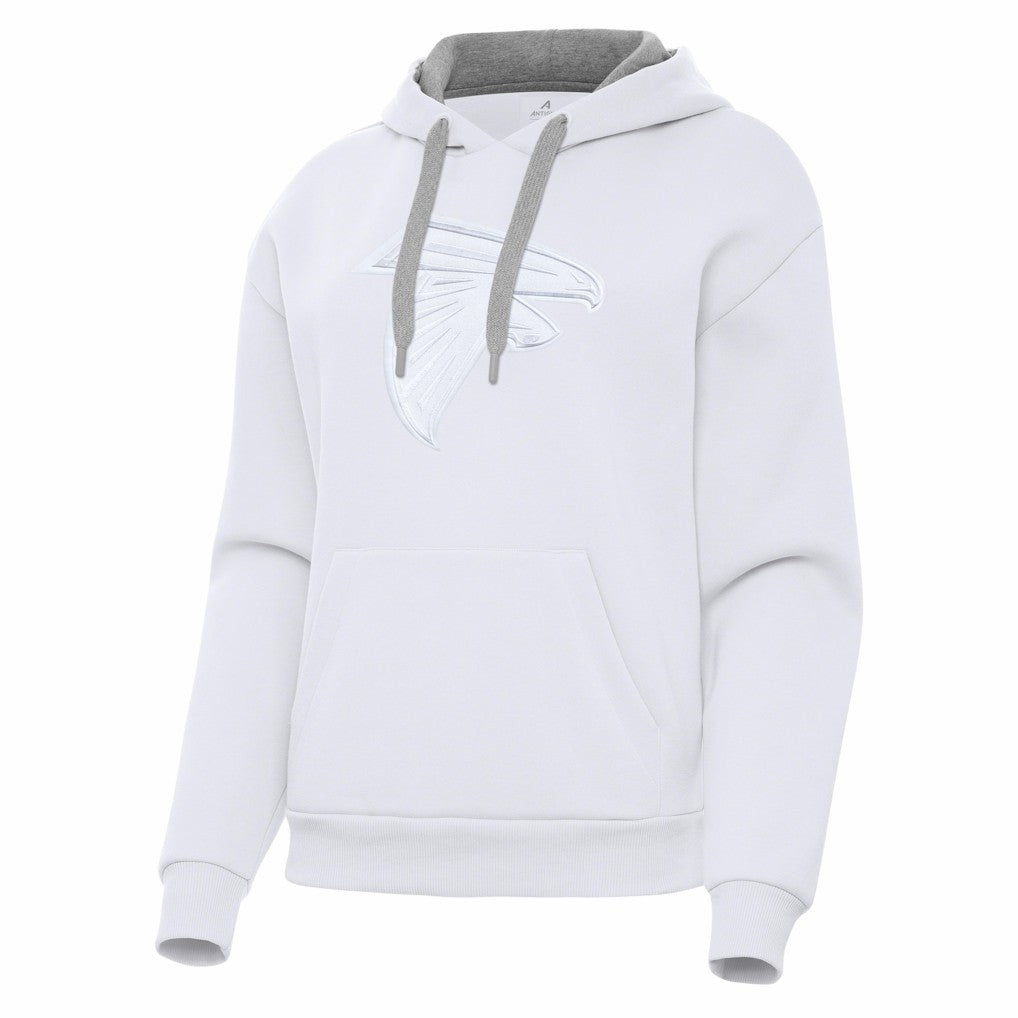 Atlanta Falcons Antigua Women's Victory Pullover Hoodie - White Hoodies