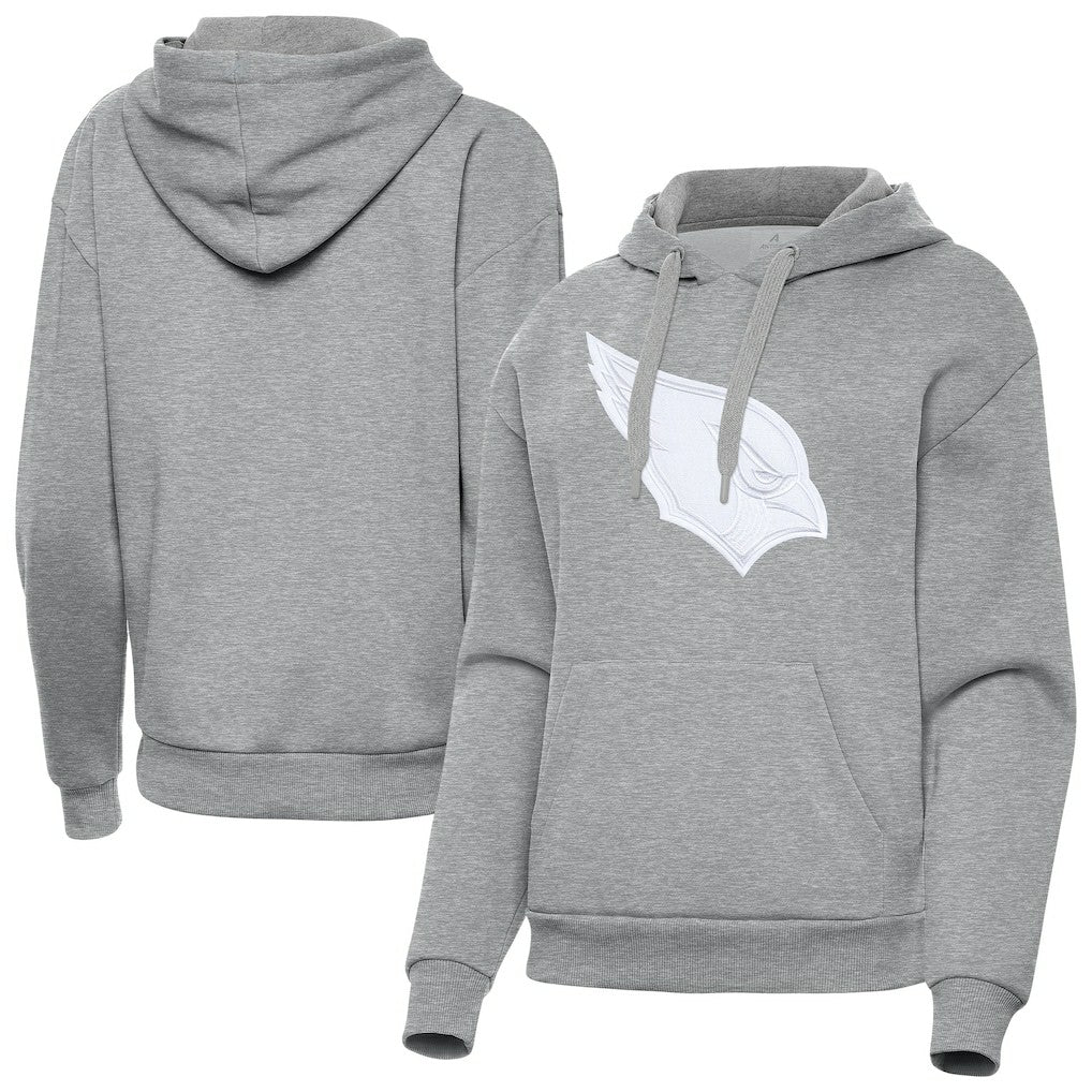 Arizona Cardinals Antigua Women's Victory Pullover Hoodie - Heather Gray Hoodies