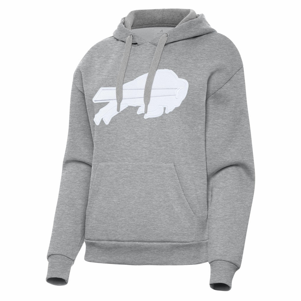 Buffalo Bills Antigua Women's Victory Pullover Hoodie - Heather Gray Hoodies