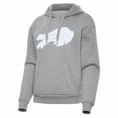 Buffalo Bills Antigua Women's Victory Pullover Hoodie - Heather Gray Hoodies