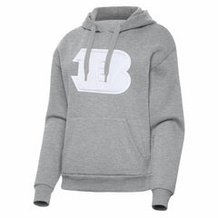 Cincinnati Bengals Antigua Women's Victory Pullover Hoodie - Heather Gray Hoodies