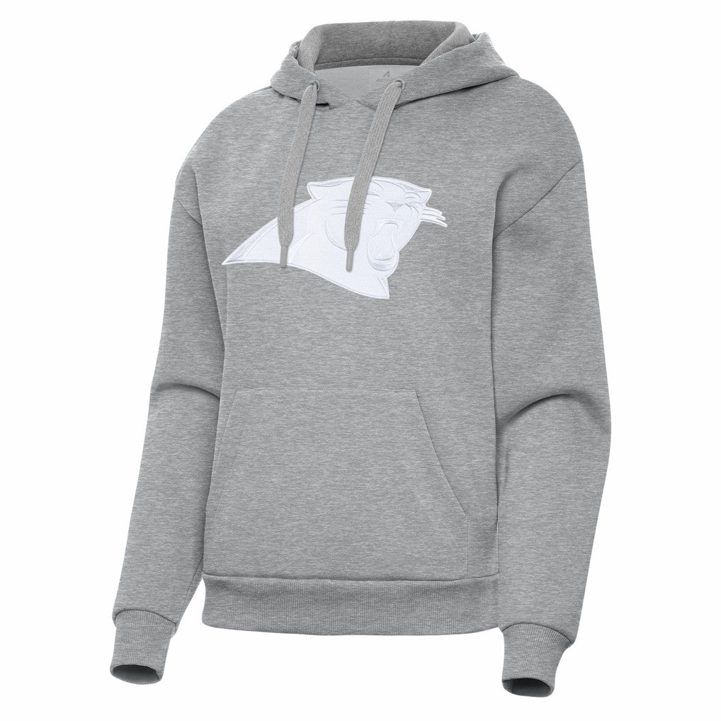 Carolina Panthers Antigua Women's Victory Pullover Hoodie - Heather Gray Hoodies
