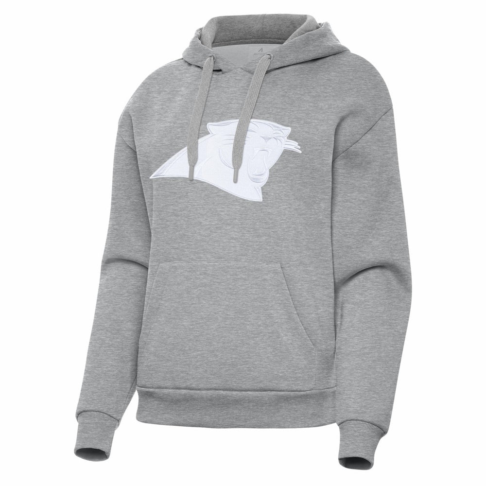 Carolina Panthers Antigua Women's Victory Pullover Hoodie - Heather Gray Hoodies