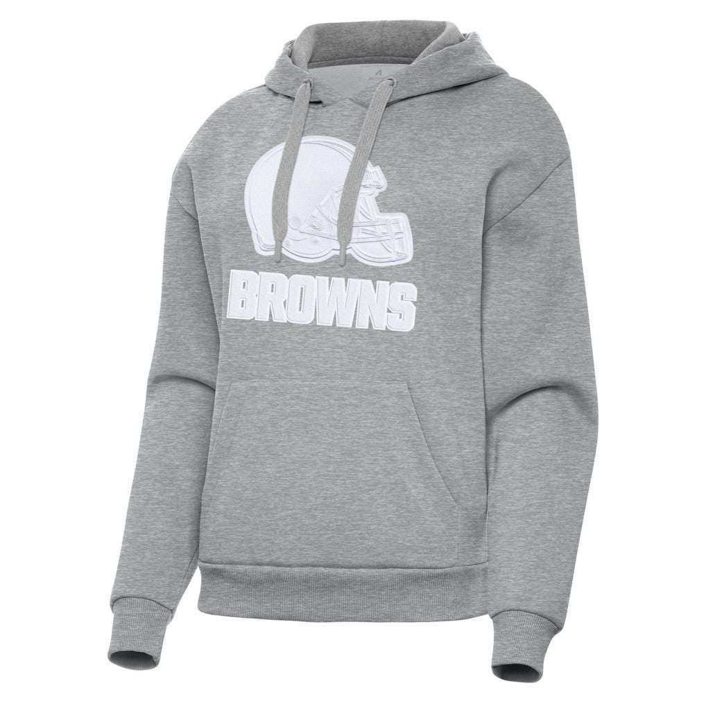 Cleveland Browns Antigua Women's Victory Pullover Hoodie - Heather Gray Hoodies