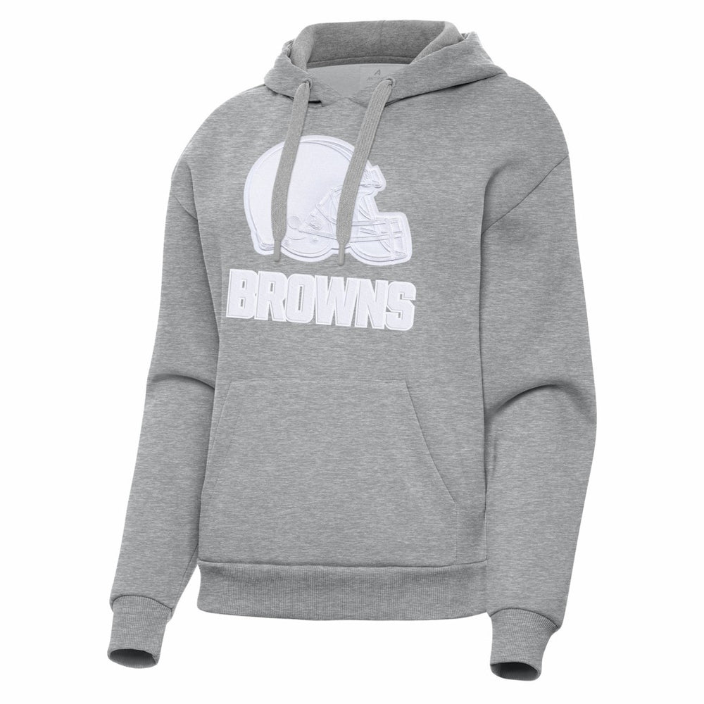 Cleveland Browns Antigua Women's Victory Pullover Hoodie - Heather Gray Hoodies