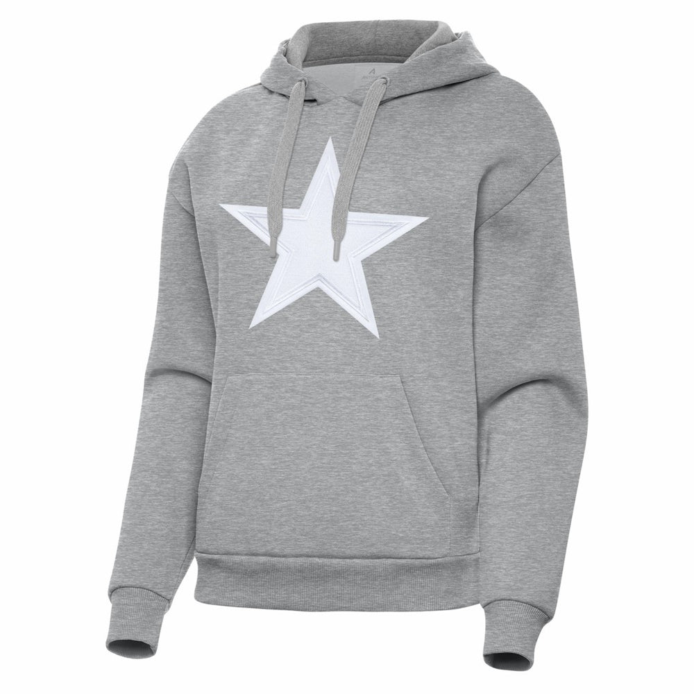 Dallas Cowboys Antigua Women's Victory Pullover Hoodie - Heather Gray Hoodies