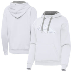 Denver Broncos Antigua Women's Victory Pullover Hoodie - White Hoodies