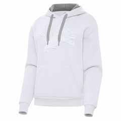Detroit Lions Antigua Women's Victory Pullover Hoodie - White Hoodies