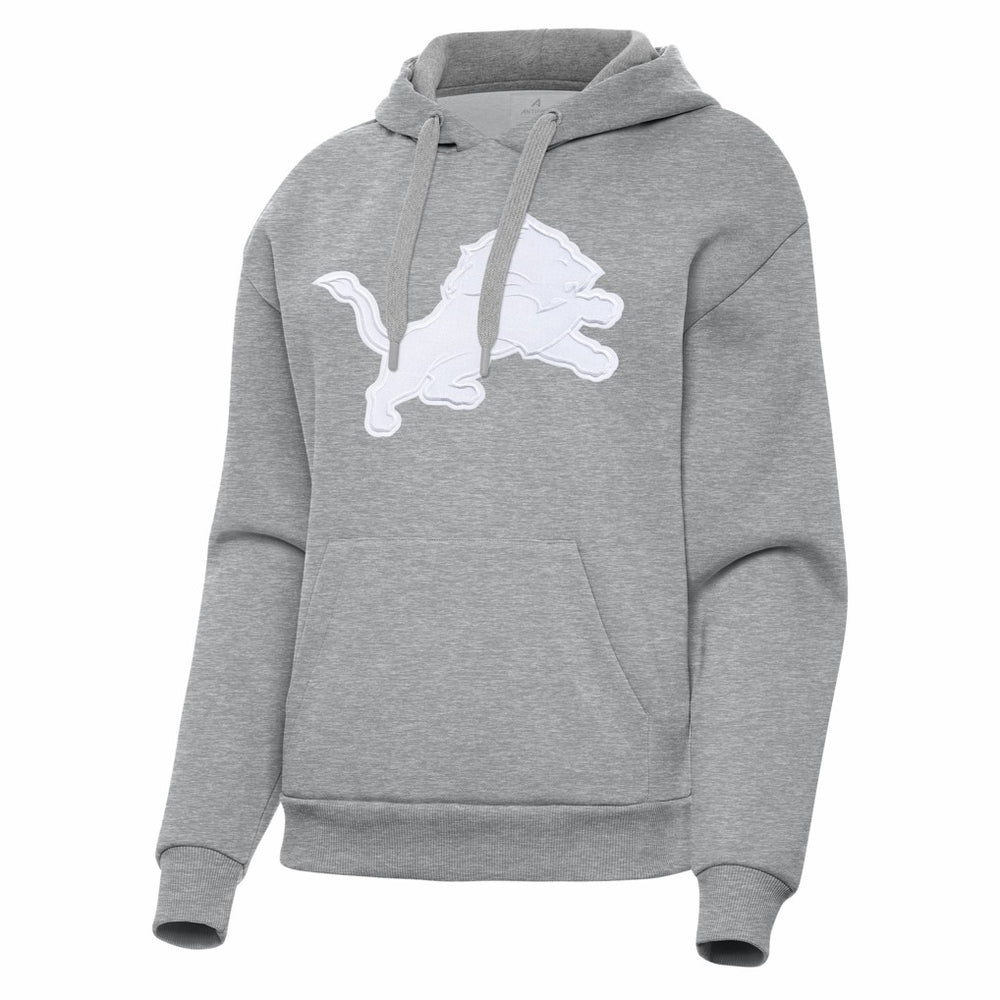 Detroit Lions Antigua Women's Victory Pullover Hoodie - Heather Gray Hoodies