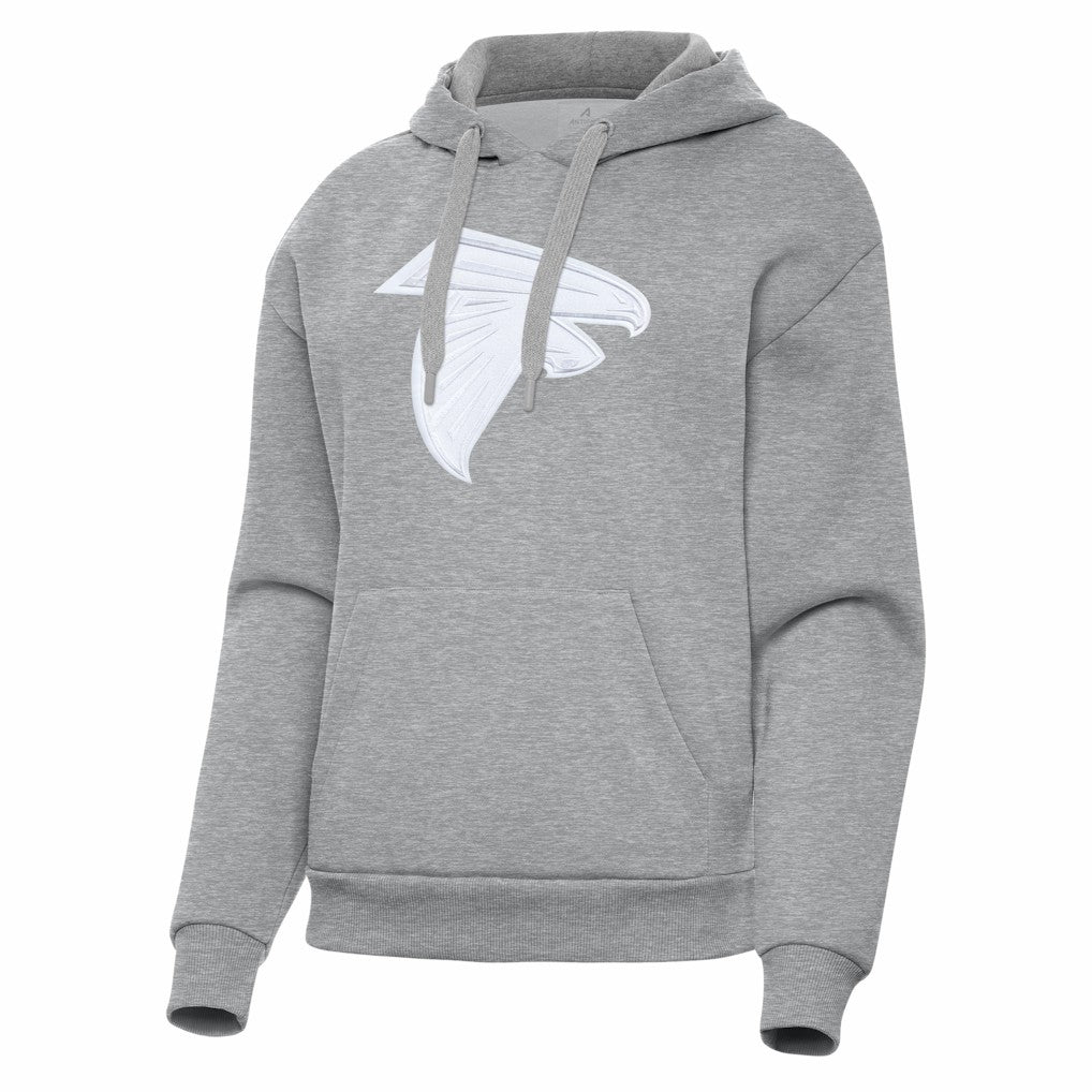 Atlanta Falcons Antigua Women's Victory Pullover Hoodie - Heather Gray Hoodies