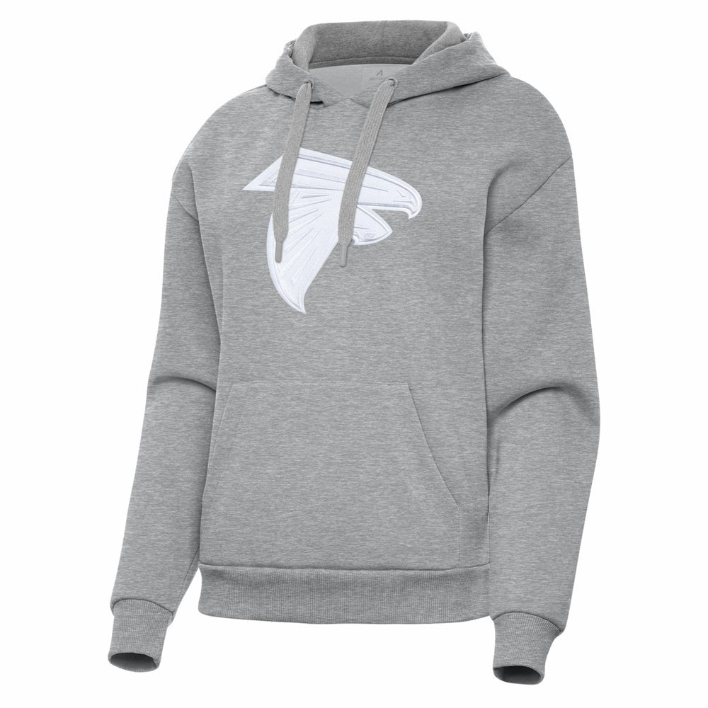 Atlanta Falcons Antigua Women's Victory Pullover Hoodie - Heather Gray Hoodies