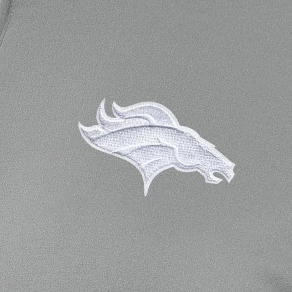Denver Broncos Antigua Women's Reprocess Quarter-Zip Top - Gray Tops