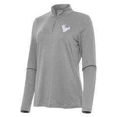 Houston Texans Antigua Women's Reprocess Quarter-Zip Top - Gray Tops