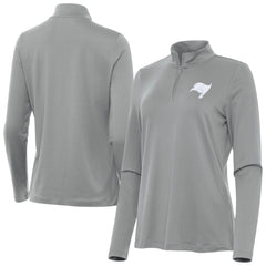 Tampa Bay Buccaneers Antigua Women's Reprocess Quarter-Zip Top - Gray Tops