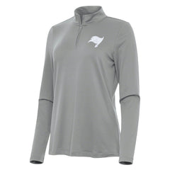 Tampa Bay Buccaneers Antigua Women's Reprocess Quarter-Zip Top - Gray Tops
