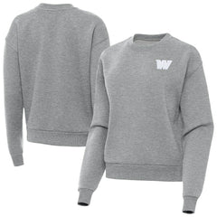 Washington Commanders Antigua Women's Victory Crew Pullover Sweatshirt - Heather Gray Pullover