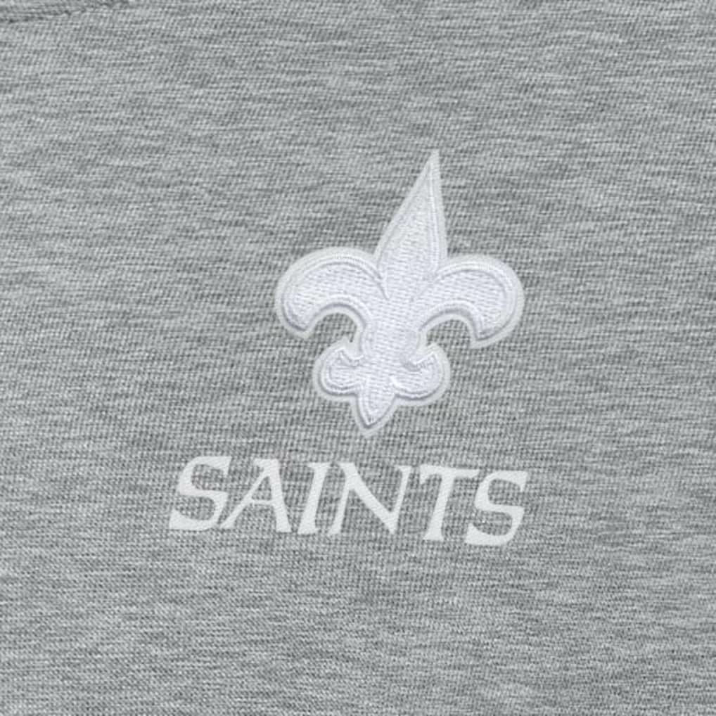 New Orleans Saints Antigua Women's Victory Crew Pullover Sweatshirt - Heather Gray Pullover