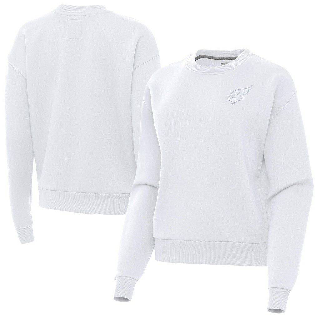 Arizona Cardinals Antigua Women's Victory Crew Pullover Sweatshirt - White Pullover