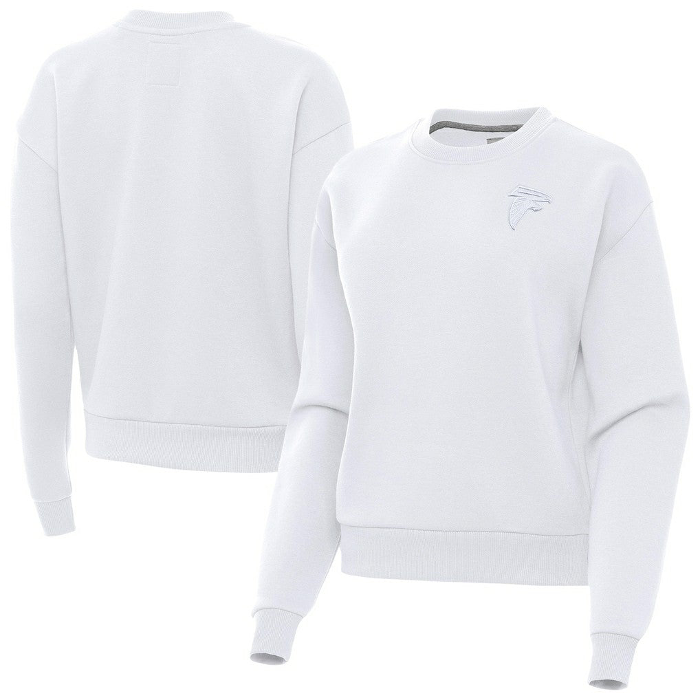 Atlanta Falcons Antigua Women's Victory Crew Pullover Sweatshirt - White Pullover