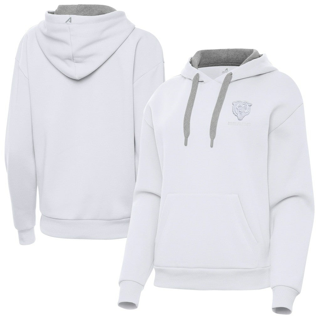 Chicago Bears Antigua Women's Victory Pullover Hoodie - White Hoodies