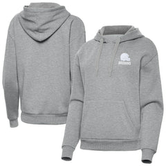 Cleveland Browns Antigua Women's Victory Pullover Hoodie - Heather Gray Hoodies