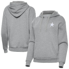Dallas Cowboys Antigua Women's Victory Pullover Hoodie - Heather Gray Hoodies