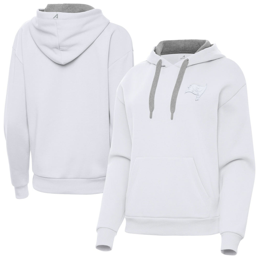 Tampa Bay Buccaneers Antigua Women's Victory Pullover Hoodie - White Hoodies