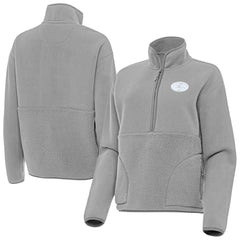 San Francisco 49ers Antigua Women's Figure Half-Zip Sweatshirt - Gray Sweatshirts