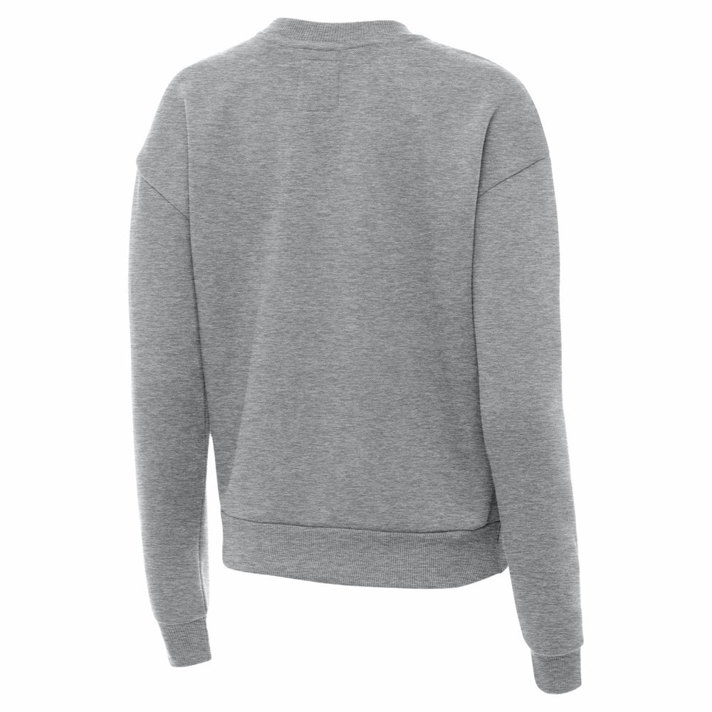 Kansas City Chiefs Antigua Women's Victory Crew Pullover Sweatshirt - Heather Gray Pullover
