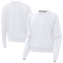 Minnesota Vikings Antigua Women's Victory Crew Pullover Sweatshirt - White Pullover