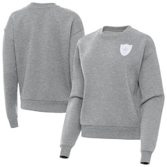 Las Vegas Raiders Antigua Women's Victory Crew Pullover Sweatshirt - Heather Gray Pullover
