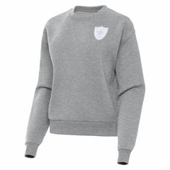 Las Vegas Raiders Antigua Women's Victory Crew Pullover Sweatshirt - Heather Gray Pullover