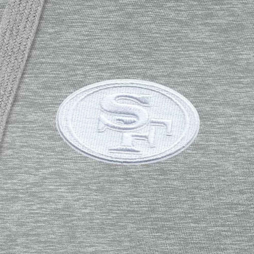 San Francisco 49ers Antigua Women's Victory Pullover Hoodie - Heather Gray Hoodies