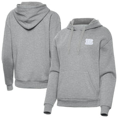 Cincinnati Bengals Antigua Women's Victory Pullover Hoodie - Heather Gray Hoodies