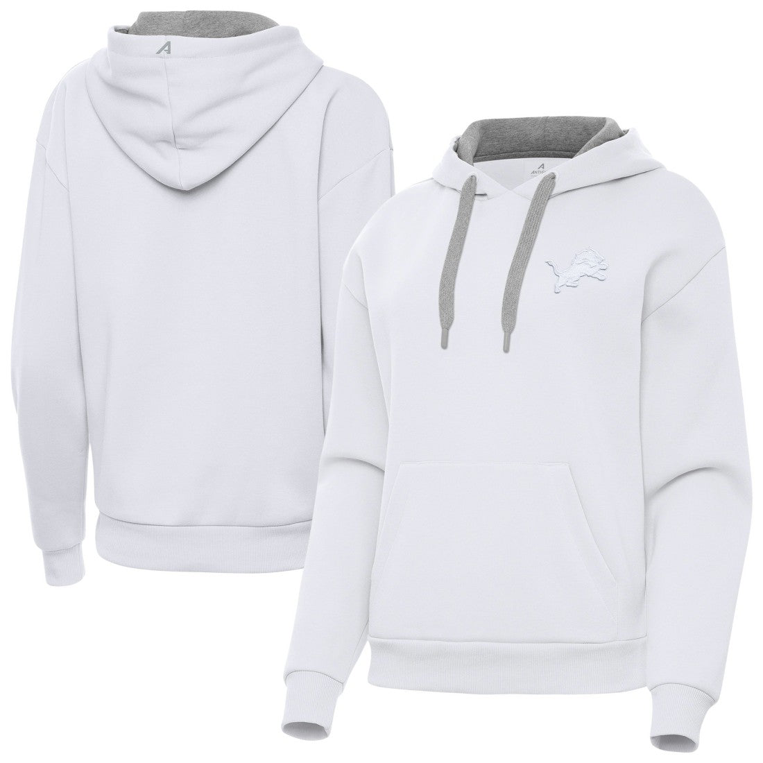 Detroit Lions Antigua Women's Victory Pullover Hoodie - White Hoodies