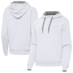 Detroit Lions Antigua Women's Victory Pullover Hoodie - White Hoodies