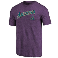 Arizona Diamondbacks Purple Cooperstown Series Sweep Tri-Blend T-Shirt T-shirts
